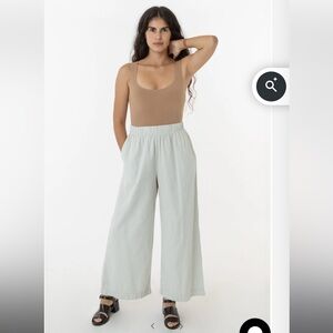 Los Angeles Apparel COTTON TWILL WIDE PANTS